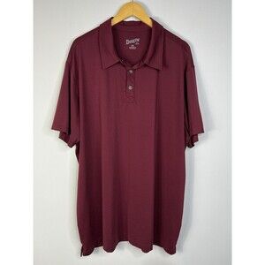 Duluth Trading Co Mens Burgundy Short Sleeve Polo Shirt Sz 2XL Performance Golf